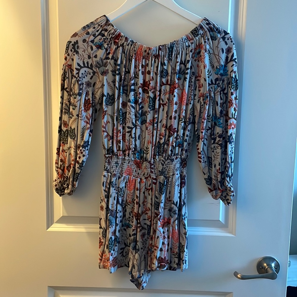 Free People off shoulder open back romper